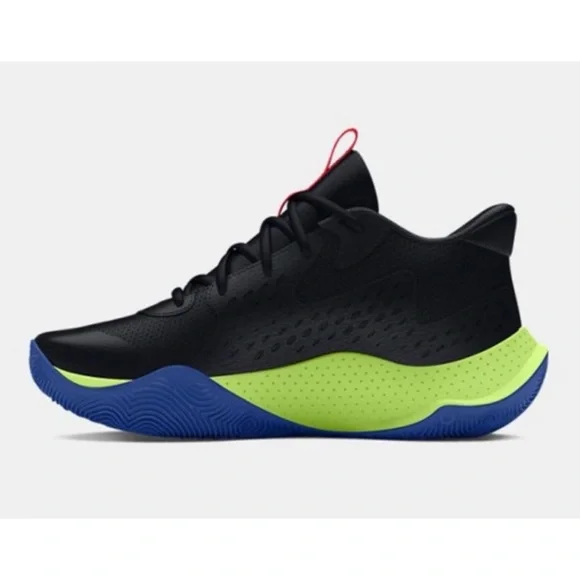 UNDER ARMOUR • Kids Black/Green Jet '23 Basketball Sneakers, 3.5Y - Picture 4 of 16